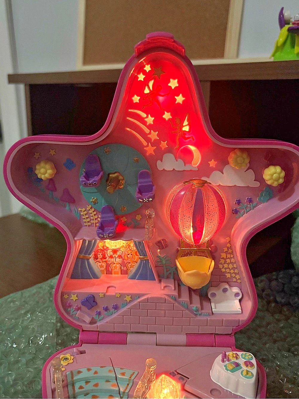 Vintage 1993 Polly Pocket Fairylight Wonderland Star Compact - LIGHTS WORK!